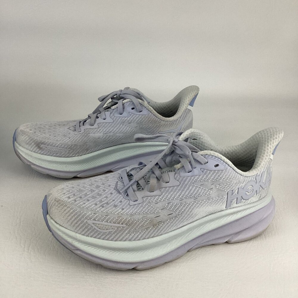 Hoka Clifton 9 Running Shoes Women Size 7 Ether Illusion Lightweight Sneaker Box - Picture 10 of 11